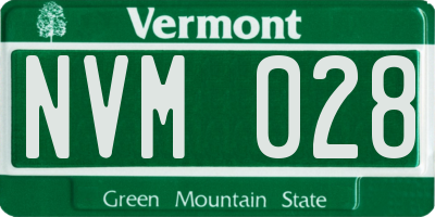 VT license plate NVM028