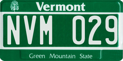VT license plate NVM029