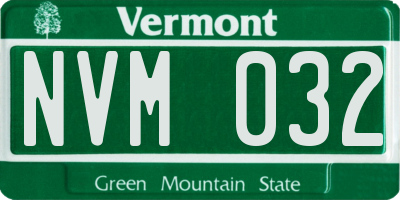 VT license plate NVM032