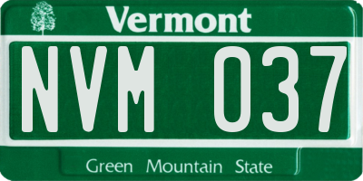 VT license plate NVM037