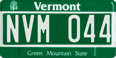 VT license plate NVM044