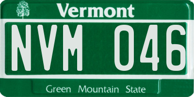 VT license plate NVM046