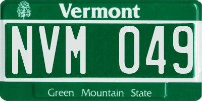 VT license plate NVM049