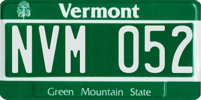 VT license plate NVM052