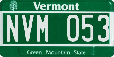 VT license plate NVM053