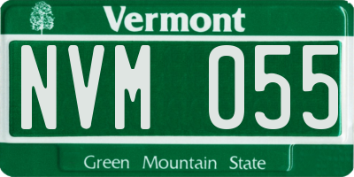VT license plate NVM055