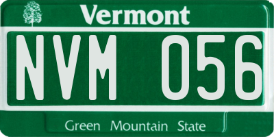 VT license plate NVM056