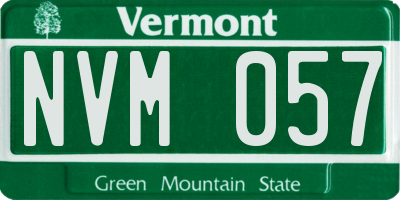 VT license plate NVM057