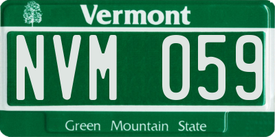 VT license plate NVM059