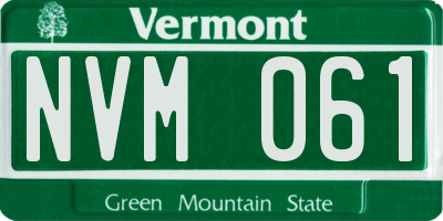 VT license plate NVM061