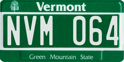 VT license plate NVM064