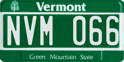 VT license plate NVM066