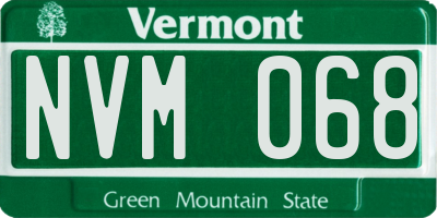 VT license plate NVM068