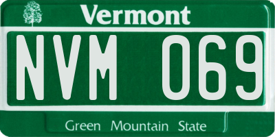 VT license plate NVM069