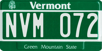 VT license plate NVM072