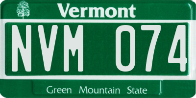 VT license plate NVM074