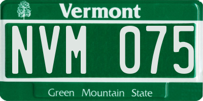 VT license plate NVM075