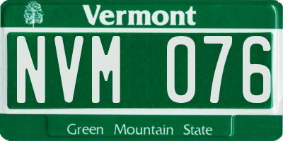 VT license plate NVM076