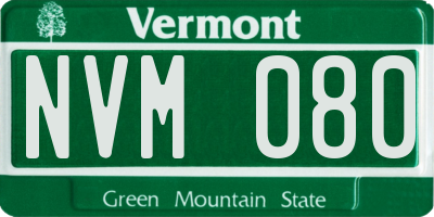 VT license plate NVM080