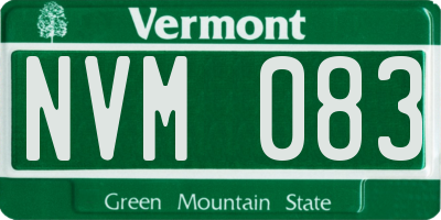 VT license plate NVM083
