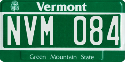 VT license plate NVM084