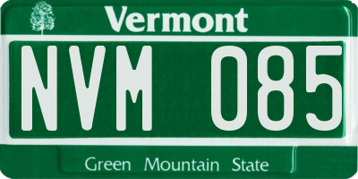 VT license plate NVM085