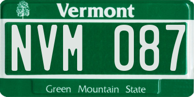 VT license plate NVM087