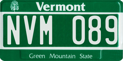 VT license plate NVM089