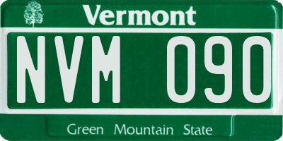 VT license plate NVM090