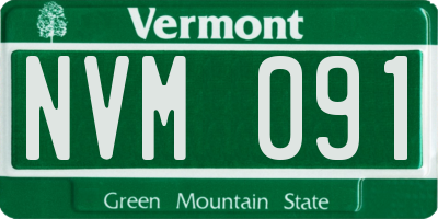 VT license plate NVM091