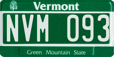 VT license plate NVM093