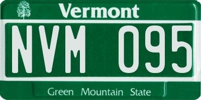 VT license plate NVM095