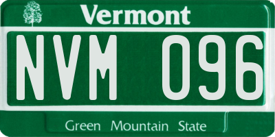 VT license plate NVM096