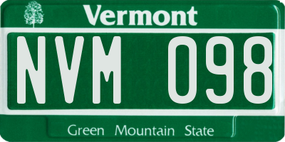 VT license plate NVM098