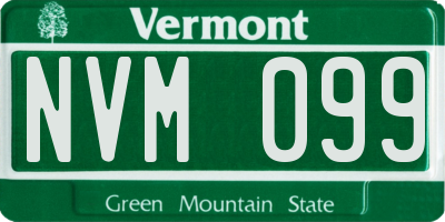 VT license plate NVM099