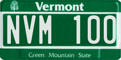 VT license plate NVM100