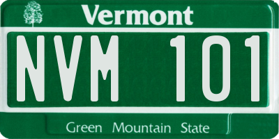 VT license plate NVM101