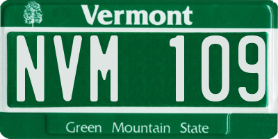 VT license plate NVM109