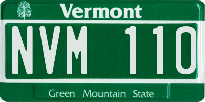 VT license plate NVM110