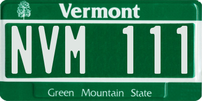 VT license plate NVM111