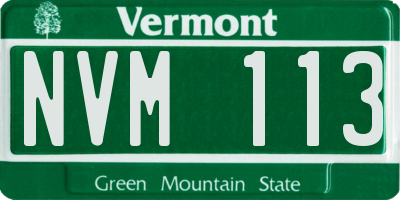 VT license plate NVM113