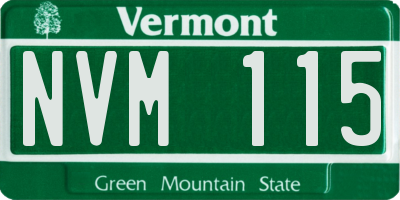 VT license plate NVM115