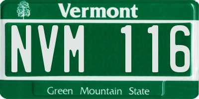 VT license plate NVM116