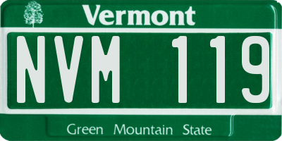 VT license plate NVM119