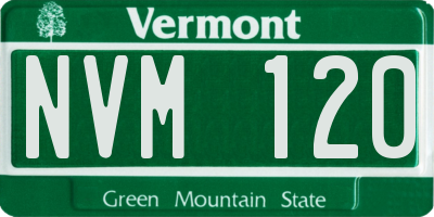 VT license plate NVM120