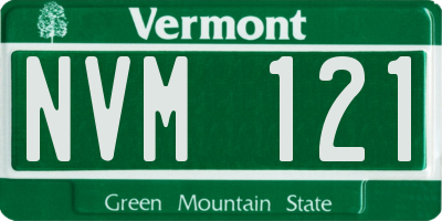 VT license plate NVM121