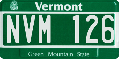 VT license plate NVM126