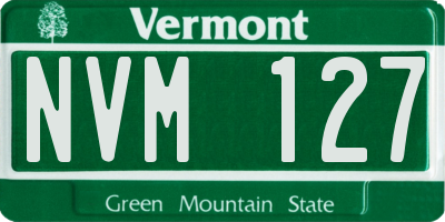 VT license plate NVM127
