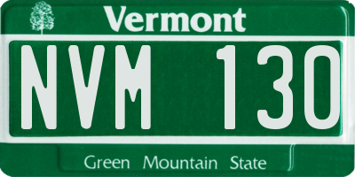 VT license plate NVM130