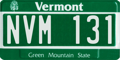 VT license plate NVM131